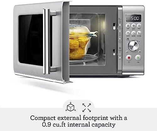 Breville BMO650SIL Compact Wave Soft Close Countertop Microwave Oven, Silver - Image 6