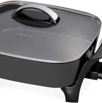 Presto 07117 12″ Electric Skillet with glass cover