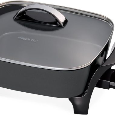 Presto 07117 12″ Electric Skillet with glass cover
